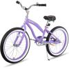imageJOYSTAR Beach Cruiser Bike 202426 Inch Sizes Perfect for Casual Rides Ergonomic Upright Design Single Speed Simple Coaster BrakePurple