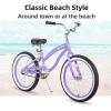 imageJOYSTAR Beach Cruiser Bike 202426 Inch Sizes Perfect for Casual Rides Ergonomic Upright Design Single Speed Simple Coaster BrakePurple