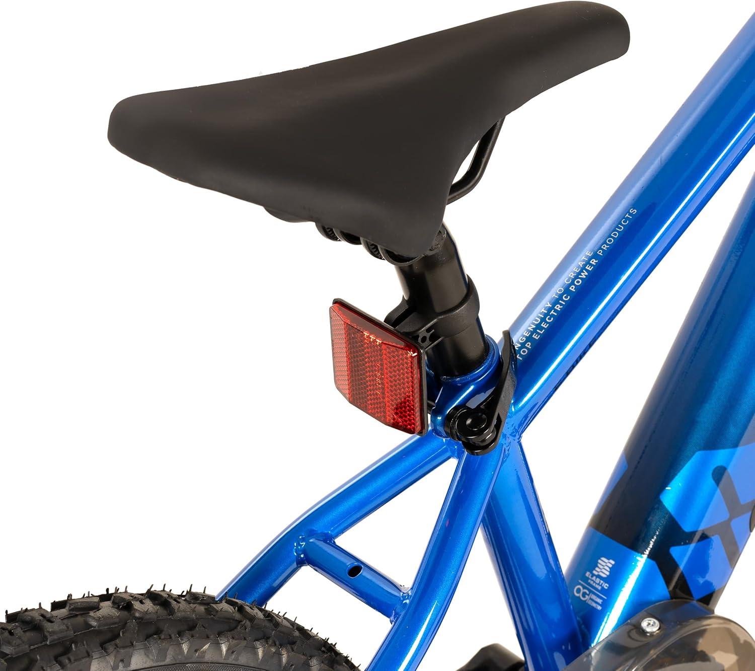 imageJOYSTAR 20 Inch Electric Bike for Kids Teens Ages 7 with 250W Brushless Motor 15 Miles 15MPH Electric Mountain Bicycle with Removable Battery Safe Mini Ebikes with Dual Disc BrakesBlue