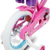 imageJOYSTAR Kids Bike 12 Inch Girls Bike with Training Wheels Doll Seat Basket ampamp Streamers Princess Kids Bicycle for Girls Toddler of 34 Years Toddler Girl Bikes Fuchsia