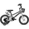 imageJOYSTAR Lomand Kids Bike 14 Inch BMX Style Children Bicycles with Training Wheels for Boys Girls Age 35 Years Gray