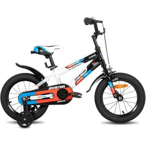 imageJOYSTAR Lomand 16 Inch Kids Bike with Training Wheels for Ages 47 Year Old Boys Girls Toddler Children BMX Bicycle White