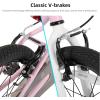 image:imageJOYSTAR Lomand 14 16 18 20 Inch Kids Bike with Training Wheels BMX Style Kids Bicycle for Toddlers Boys Girls Ages 312 Dual VBrake Adjustable Seat Multiple ColorsPink