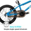image:imageJOYSTAR Lomand 14 16 18 20 Inch Kids Bike with Training Wheels BMX Style Kids Bicycle for Toddlers Boys Girls Ages 312 Dual VBrake Adjustable Seat Multiple ColorsBlue