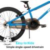 image:imageJOYSTAR Lomand 14 16 18 20 Inch Kids Bike with Training Wheels BMX Style Kids Bicycle for Toddlers Boys Girls Ages 312 Dual VBrake Adjustable Seat Multiple ColorsBlue