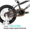 image:imageJOYSTAR Lomand 14 16 18 20 Inch Kids Bike with Training Wheels BMX Style Kids Bicycle for Toddlers Boys Girls Ages 312 Dual VBrake Adjustable Seat Multiple ColorsCharcoal