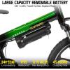 image:imageJOYSTAR 20 Inch Electric Bike for Kids Teens Ages 7 with 250W Brushless Motor 15 Miles 155MPH Electric Mountain Bicycle with Removable Battery Children Ebikes with Dual VBrakesGreen