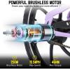 image:imageJOYSTAR 20 Inch Electric Bike for Kids Teens Ages 7 with 250W Brushless Motor 15 Miles 155MPH Electric Mountain Bicycle with Removable Battery Children Ebikes with Dual VBrakesPurple