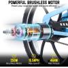 image:imageJOYSTAR 20 Inch Electric Bike for Kids Teens Ages 7 with 250W Brushless Motor 15 Miles 155MPH Electric Mountain Bicycle with Removable Battery Children Ebikes with Dual VBrakesBlue
