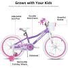 image:imageJOYSTAR Girls Bike for Toddlers and Kids Age 310 Years 12 14 16 20 Inch Kids Bike with Training Wheels and Handbrakes 20 Inch Bike with Kickstand Multiple ColorsPurple