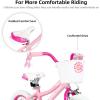 image:imageJOYSTAR Girls Bike for Toddlers and Kids Age 310 Years 12 14 16 20 Inch Kids Bike with Training Wheels and Handbrakes 20 Inch Bike with Kickstand Multiple ColorsPink