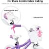 image:imageJOYSTAR Girls Bike for Toddlers and Kids Age 310 Years 12 14 16 20 Inch Kids Bike with Training Wheels and Handbrakes 20 Inch Bike with Kickstand Multiple ColorsPurple