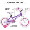 image:imageJOYSTAR Girls Bike for Toddlers and Kids Age 310 Years 12 14 16 20 Inch Kids Bike with Training Wheels and Handbrakes 20 Inch Bike with Kickstand Multiple ColorsPurple