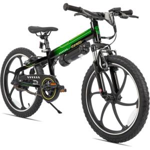 image:imageJOYSTAR 20 Inch Electric Bike for Kids Teens Ages 7 with 250W Brushless Motor 15 Miles 155MPH Electric Mountain Bicycle with Removable Battery Children Ebikes with Dual VBrakesGreen