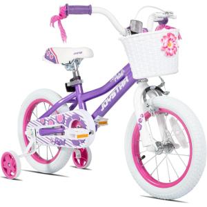 image:imageJOYSTAR Girls Bike for Toddlers and Kids Age 310 Years 12 14 16 20 Inch Kids Bike with Training Wheels and Handbrakes 20 Inch Bike with Kickstand Multiple ColorsPurple
