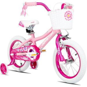 image:imageJOYSTAR Girls Bike for Toddlers and Kids Age 310 Years 12 14 16 20 Inch Kids Bike with Training Wheels and Handbrakes 20 Inch Bike with Kickstand Multiple ColorsPink