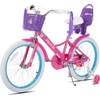 image:imageJOYSTAR Little Daisy Kids Bike for Girls Boys Ages 210 Years 12 14 16 20 Inch Girls Bikes with Doll Bike Seat amp Streamers Boys Bike with Flag amp Number Plate Multiple ColorsLittleDaisyFuchsia