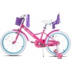 image:imageJOYSTAR Little Daisy Kids Bike for Girls Boys Ages 210 Years 12 14 16 20 Inch Girls Bikes with Doll Bike Seat amp Streamers Boys Bike with Flag amp Number Plate Multiple ColorsLittleDaisyFuchsia