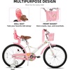 image:imageJOYSTAR Little Daisy Kids Bike for Girls Boys Ages 210 Years 12 14 16 20 Inch Girls Bikes with Doll Bike Seat amp Streamers Boys Bike with Flag amp Number Plate Multiple ColorsLittleDaisyWhite