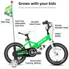 image:imageJOYSTAR Little Daisy Kids Bike for Girls Boys Ages 210 Years 12 14 16 20 Inch Girls Bikes with Doll Bike Seat amp Streamers Boys Bike with Flag amp Number Plate Multiple ColorsLittleRockGreen