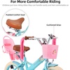 image:imageJOYSTAR Little Daisy Kids Bike for Girls Boys Ages 210 Years 12 14 16 20 Inch Girls Bikes with Doll Bike Seat amp Streamers Boys Bike with Flag amp Number Plate Multiple ColorsStitch Blue