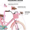 image:imageJOYSTAR Little Daisy Kids Bike for Girls Boys Ages 210 Years 12 14 16 20 Inch Girls Bikes with Doll Bike Seat amp Streamers Boys Bike with Flag amp Number Plate Multiple ColorsLittleDaisyPink
