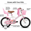 image:imageJOYSTAR Little Daisy Kids Bike for Girls Boys Ages 210 Years 12 14 16 20 Inch Girls Bikes with Doll Bike Seat amp Streamers Boys Bike with Flag amp Number Plate Multiple ColorsLittleDaisyWhite