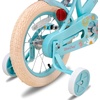 image:imageJOYSTAR Little Daisy Kids Bike for Girls Boys Ages 210 Years 12 14 16 20 Inch Girls Bikes with Doll Bike Seat amp Streamers Boys Bike with Flag amp Number Plate Multiple ColorsLittleDaisyBlue