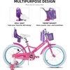 image:imageJOYSTAR Little Daisy Kids Bike for Girls Boys Ages 210 Years 12 14 16 20 Inch Girls Bikes with Doll Bike Seat amp Streamers Boys Bike with Flag amp Number Plate Multiple ColorsLittleDaisyFuchsia