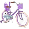 image:imageJOYSTAR Little Daisy Kids Bike for Girls Boys Ages 210 Years 12 14 16 20 Inch Girls Bikes with Doll Bike Seat amp Streamers Boys Bike with Flag amp Number Plate Multiple ColorsLittleDaisyNeon Purple