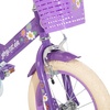 image:imageJOYSTAR Little Daisy Kids Bike for Girls Boys Ages 210 Years 12 14 16 20 Inch Girls Bikes with Doll Bike Seat amp Streamers Boys Bike with Flag amp Number Plate Multiple ColorsLittleDaisyNeon Purple
