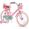image:imageJOYSTAR Little Daisy Kids Bike for Girls Boys Ages 210 Years 12 14 16 20 Inch Girls Bikes with Doll Bike Seat amp Streamers Boys Bike with Flag amp Number Plate Multiple ColorsLittleDaisyPink