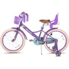 image:imageJOYSTAR Little Daisy Kids Bike for Girls Boys Ages 210 Years 12 14 16 20 Inch Girls Bikes with Doll Bike Seat amp Streamers Boys Bike with Flag amp Number Plate Multiple ColorsLittleDaisyNeon Purple