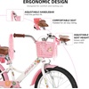 image:imageJOYSTAR Little Daisy Kids Bike for Girls Boys Ages 210 Years 12 14 16 20 Inch Girls Bikes with Doll Bike Seat amp Streamers Boys Bike with Flag amp Number Plate Multiple ColorsLittleDaisyWhite