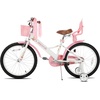 image:imageJOYSTAR Little Daisy Kids Bike for Girls Boys Ages 210 Years 12 14 16 20 Inch Girls Bikes with Doll Bike Seat amp Streamers Boys Bike with Flag amp Number Plate Multiple ColorsLittleDaisyWhite