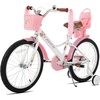 image:imageJOYSTAR Little Daisy Kids Bike for Girls Boys Ages 210 Years 12 14 16 20 Inch Girls Bikes with Doll Bike Seat amp Streamers Boys Bike with Flag amp Number Plate Multiple ColorsLittleDaisyWhite