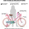 image:imageJOYSTAR Little Daisy Kids Bike for Girls Boys Ages 210 Years 12 14 16 20 Inch Girls Bikes with Doll Bike Seat amp Streamers Boys Bike with Flag amp Number Plate Multiple ColorsLittleDaisyPink