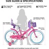 image:imageJOYSTAR Little Daisy Kids Bike for Girls Boys Ages 210 Years 12 14 16 20 Inch Girls Bikes with Doll Bike Seat amp Streamers Boys Bike with Flag amp Number Plate Multiple ColorsLittleDaisyFuchsia