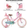 image:imageJOYSTAR Little Daisy Kids Bike for Girls Boys Ages 210 Years 12 14 16 20 Inch Girls Bikes with Doll Bike Seat amp Streamers Boys Bike with Flag amp Number Plate Multiple ColorsLittleDaisyPink