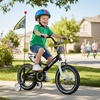 image:imageJOYSTAR Little Daisy Kids Bike for Girls Boys Ages 210 Years 12 14 16 20 Inch Girls Bikes with Doll Bike Seat amp Streamers Boys Bike with Flag amp Number Plate Multiple ColorsLittleRockBlack