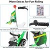 image:imageJOYSTAR Little Daisy Kids Bike for Girls Boys Ages 210 Years 12 14 16 20 Inch Girls Bikes with Doll Bike Seat amp Streamers Boys Bike with Flag amp Number Plate Multiple ColorsLittleRockGreen