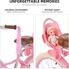 image:imageJOYSTAR Little Daisy Kids Bike for Girls Boys Ages 210 Years 12 14 16 20 Inch Girls Bikes with Doll Bike Seat amp Streamers Boys Bike with Flag amp Number Plate Multiple ColorsLittleDaisyPink