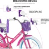 image:imageJOYSTAR Little Daisy Kids Bike for Girls Boys Ages 210 Years 12 14 16 20 Inch Girls Bikes with Doll Bike Seat amp Streamers Boys Bike with Flag amp Number Plate Multiple ColorsLittleDaisyFuchsia