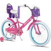 image:imageJOYSTAR Little Daisy Kids Bike for Girls Boys Ages 210 Years 12 14 16 20 Inch Girls Bikes with Doll Bike Seat amp Streamers Boys Bike with Flag amp Number Plate Multiple ColorsLittleDaisyFuchsia