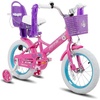 image:imageJOYSTAR Little Daisy Kids Bike for Girls Boys Ages 210 Years 12 14 16 20 Inch Girls Bikes with Doll Bike Seat amp Streamers Boys Bike with Flag amp Number Plate Multiple ColorsLittleDaisyFuchsia