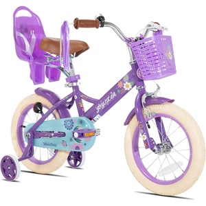 image:imageJOYSTAR Little Daisy Kids Bike for Girls Boys Ages 210 Years 12 14 16 20 Inch Girls Bikes with Doll Bike Seat amp Streamers Boys Bike with Flag amp Number Plate Multiple ColorsLittleDaisyNeon Purple