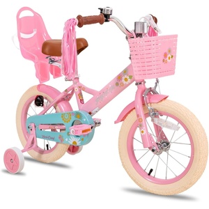 image:imageJOYSTAR Little Daisy Kids Bike for Girls Boys Ages 210 Years 12 14 16 20 Inch Girls Bikes with Doll Bike Seat amp Streamers Boys Bike with Flag amp Number Plate Multiple ColorsLittleDaisyPink