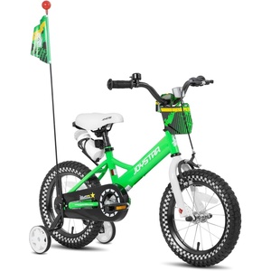 image:imageJOYSTAR Little Daisy Kids Bike for Girls Boys Ages 210 Years 12 14 16 20 Inch Girls Bikes with Doll Bike Seat amp Streamers Boys Bike with Flag amp Number Plate Multiple ColorsLittleRockGreen