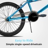 image:imageJOYSTAR 20 24 Inch Kids BMX Bike for Boys and Girls Age 712  Freestyle Bicycle for Beginner Level Riders with Dual Hand Brakes amp 2 Pegs  24 Kids BikeBlue
