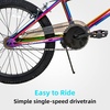 image:imageJOYSTAR 20 24 Inch Kids BMX Bike for Boys and Girls Age 712  Freestyle Bicycle for Beginner Level Riders with Dual Hand Brakes amp 2 Pegs  24 Kids BikeOil Slick